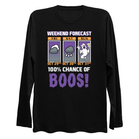 Weekend Forecast - 100% Chance of Boos - Cartoon Halloween tiny thumbnail