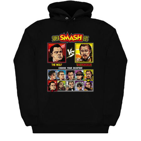 Super Smash Leo DiCaprio Meme T-Shirt - Wolf of Wall Street vs Django tiny thumbnail