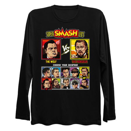 Super Smash Leo DiCaprio Meme T-Shirt - Wolf of Wall Street vs Django tiny thumbnail