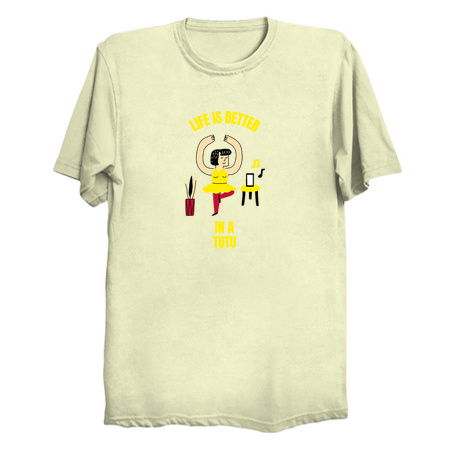 Life is better in a tutu funny ballerina quote tiny thumbnail