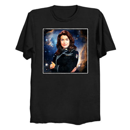 Ivanova in Uniform Watercolor Pen Fan Art Portrait tiny thumbnail