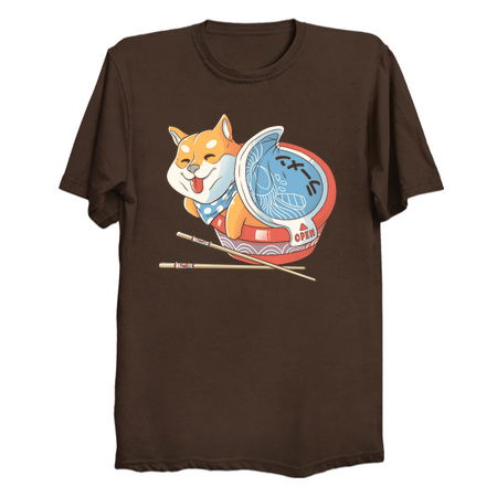 Shiba Dog Ramen Japanese Manga T-shirt by Tobe Fonseca tiny thumbnail
