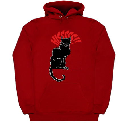 Black Cat Hissing because Spooky Halloween Witchcraft Cats tiny thumbnail