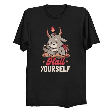 Hail Yourself - Cute Evil Creepy Baphomet Gift tiny thumbnail