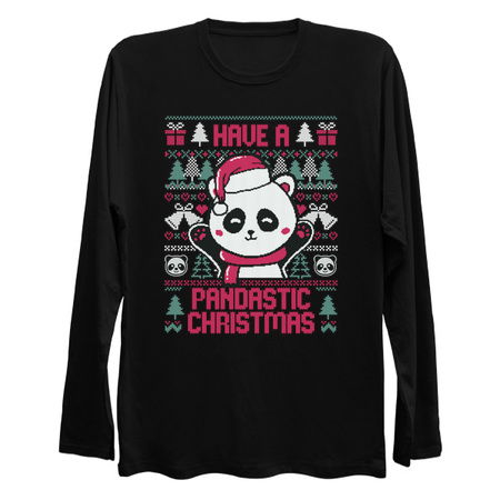 Pandastic Christmas - Funny Ugly Sweater Xmas Panda Gift tiny thumbnail