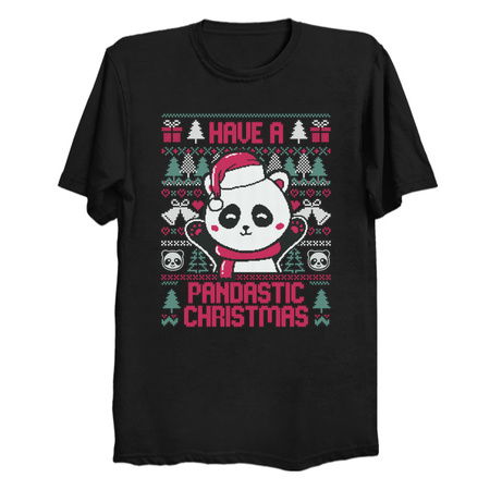 Pandastic Christmas - Funny Ugly Sweater Xmas Panda Gift tiny thumbnail