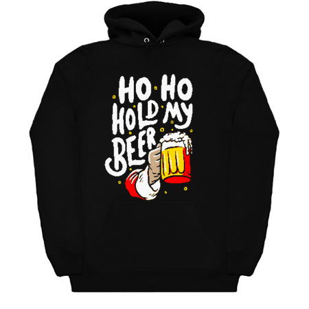 Ho Ho Hold My Beer - Funny Santa Claus Ugly Sweater Christmas Gift tiny thumbnail
