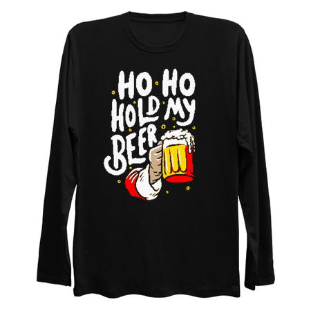 Ho Ho Hold My Beer - Funny Santa Claus Ugly Sweater Christmas Gift tiny thumbnail