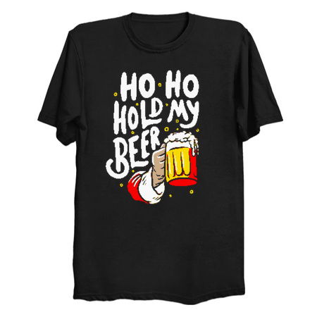 Ho Ho Hold My Beer - Funny Santa Claus Ugly Sweater Christmas Gift tiny thumbnail