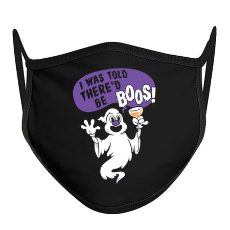 I Was Told There'd Be Boos - Funny Cartoon Halloween - Boozing Ghost tiny thumbnail