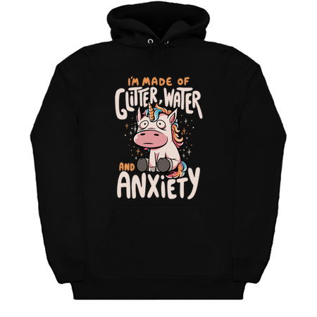 I'm Made of Glitter Water and Anxiety - Funny Quote Sarcasm Unicorn Gift tiny thumbnail