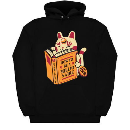 Maneki-Neko How to be a Millionaire Cat Black Design tiny thumbnail