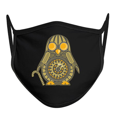 Clockwork Steampunk Penguin with Goldfish Engine and Cane tiny thumbnail