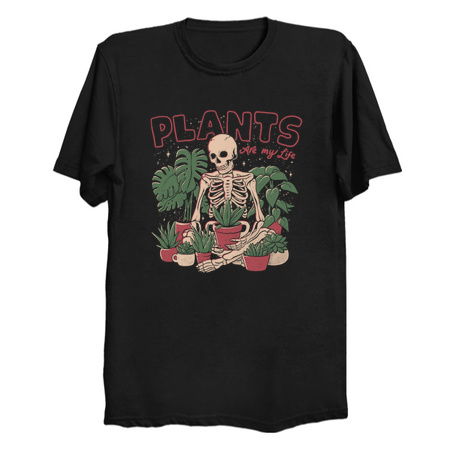 Plants Are My Life - Skull Flowers Colors Gift tiny thumbnail