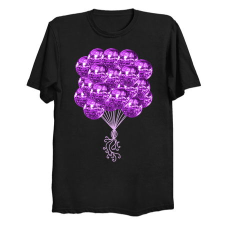 1970's Purple Disco Ball Balloons - NeatoShop