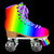 Retro Rainbow 70s Disco Roller Skates tiny thumbnail