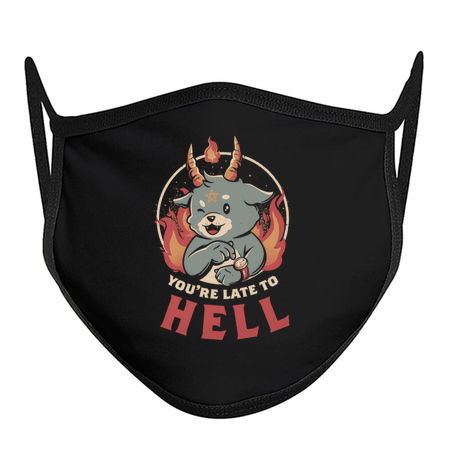 Late to Hell - Cute Evil Creepy Baphomet Gift tiny thumbnail