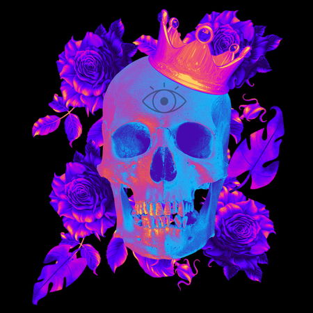 skull purple - NeatoShop