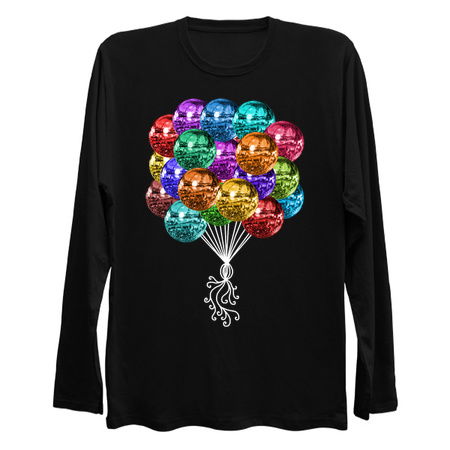 70's Multicolor Disco Ball Balloon Bunch tiny thumbnail