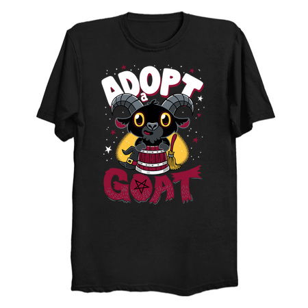Adopt a Goat - Creepy Cute Cartoon Black Phillip - Kawaii Witch tiny thumbnail