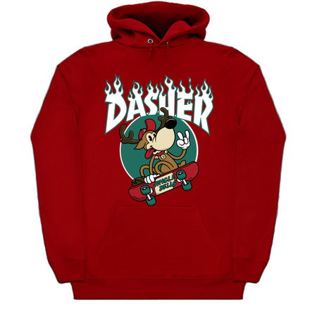 Dasher - Skateboarding Reindeer - Funny Xmas Cartoon tiny thumbnail