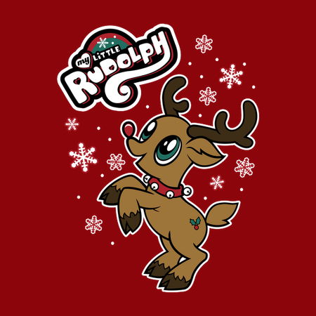 My Little Rudolph - Christmas Cartoon Red Nosed Reindeer - NeatoShop