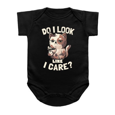 Do I Look Like I Care - Lazy Cute Coffee Cat Gift tiny thumbnail