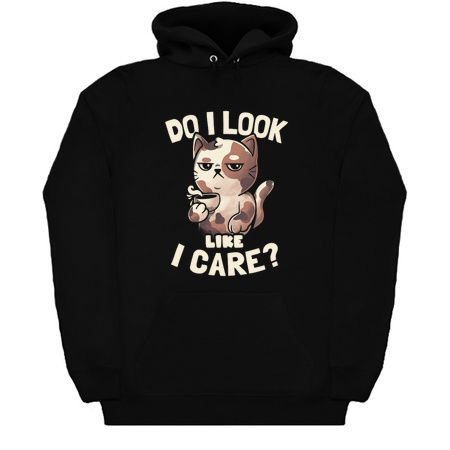 Do I Look Like I Care - Lazy Cute Coffee Cat Gift tiny thumbnail