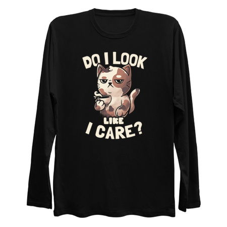 Do I Look Like I Care - Lazy Cute Coffee Cat Gift tiny thumbnail