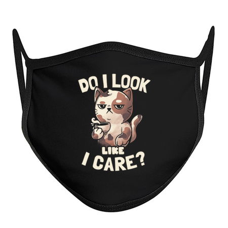 Do I Look Like I Care - Lazy Cute Coffee Cat Gift tiny thumbnail