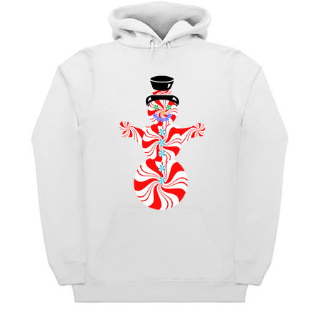Red and White Striped Peppermint Christmas Snowman tiny thumbnail