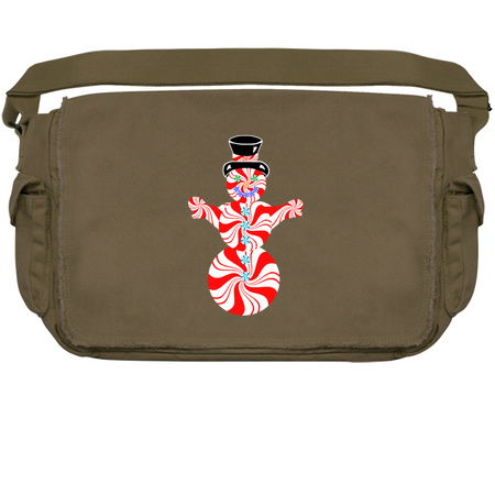 Red and White Striped Peppermint Christmas Snowman tiny thumbnail