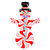 Red and White Striped Peppermint Christmas Snowman tiny thumbnail