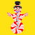 Red and White Striped Peppermint Christmas Snowman tiny thumbnail