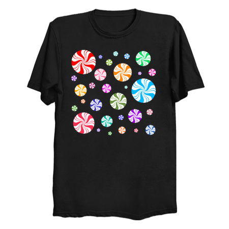 Colorful Rainbow Round Peppermint Holiday Pattern tiny thumbnail