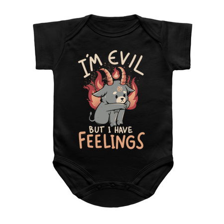 Im Evil But I Have Feelings - Cute Funny Evil Creepy Baphomet Gift tiny thumbnail