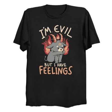 Im Evil But I Have Feelings - Cute Funny Evil Creepy Baphomet Gift tiny thumbnail