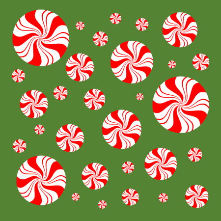 Round Peppermint Christmas Pattern - NeatoShop