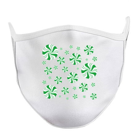 Green Round Peppermint Christmas Pattern tiny thumbnail