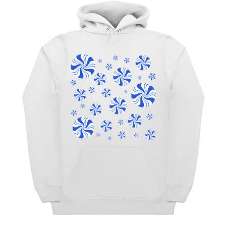 Chilly Blue Round Peppermint Holiday Pattern tiny thumbnail