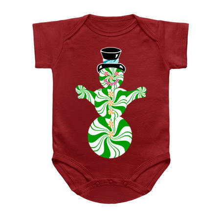 Minty Green and White Spearmint Snowman tiny thumbnail