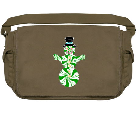 Minty Green and White Spearmint Snowman tiny thumbnail