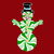 Minty Green and White Spearmint Snowman tiny thumbnail