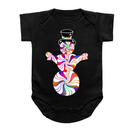 Cute Rainbow Peppermint Holiday Snowman tiny thumbnail