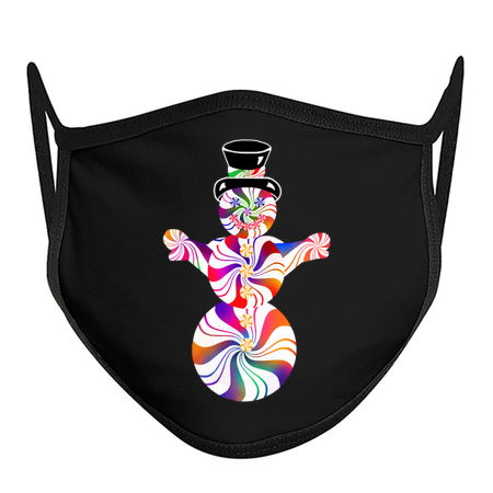 Cute Rainbow Peppermint Holiday Snowman tiny thumbnail