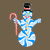Blue Peppermint Snowman with Candy Cane tiny thumbnail