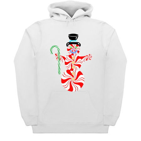 Cute Peppermint Snowman with Candy Cane tiny thumbnail