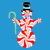 Cute Peppermint Snowman with Candy Cane tiny thumbnail