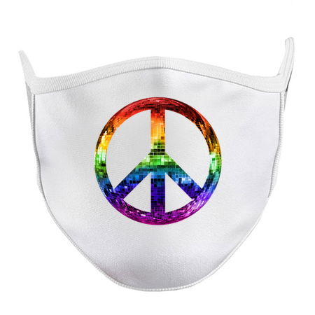 1970s Rainbow Disco Peace Sign tiny thumbnail
