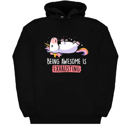 Being Awesome is Exhausting  - Lazy Funny Unicorn Gift tiny thumbnail